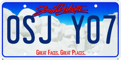 SD license plate 0SJY07
