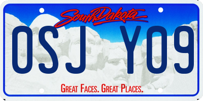SD license plate 0SJY09