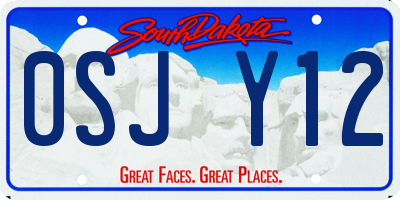 SD license plate 0SJY12