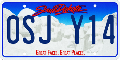 SD license plate 0SJY14