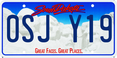 SD license plate 0SJY19