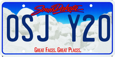 SD license plate 0SJY20