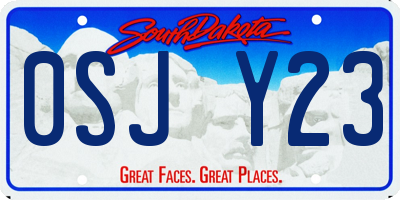 SD license plate 0SJY23