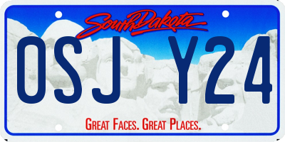 SD license plate 0SJY24