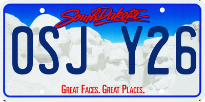 SD license plate 0SJY26