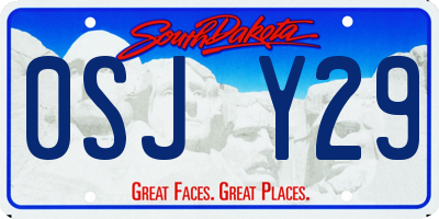 SD license plate 0SJY29