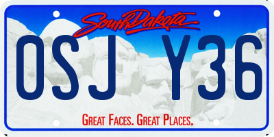 SD license plate 0SJY36