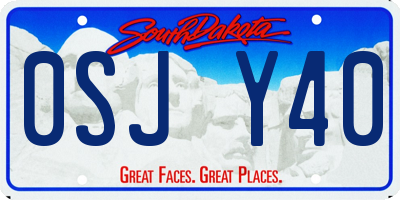 SD license plate 0SJY40