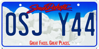 SD license plate 0SJY44