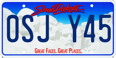 SD license plate 0SJY45