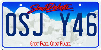 SD license plate 0SJY46