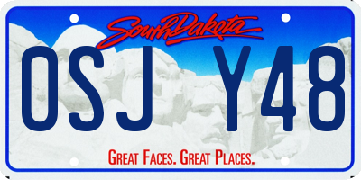 SD license plate 0SJY48