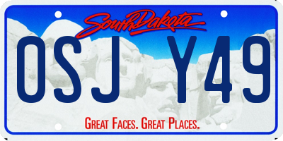 SD license plate 0SJY49