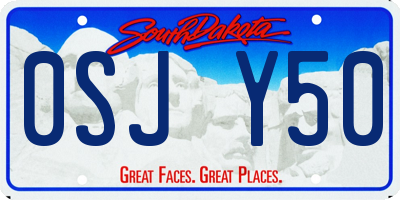 SD license plate 0SJY50