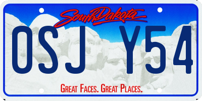 SD license plate 0SJY54