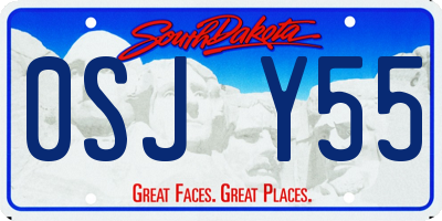 SD license plate 0SJY55