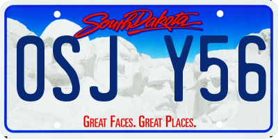 SD license plate 0SJY56