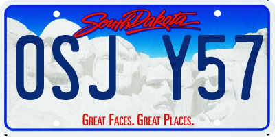 SD license plate 0SJY57