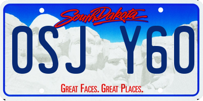 SD license plate 0SJY60