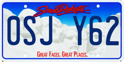 SD license plate 0SJY62