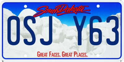 SD license plate 0SJY63