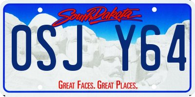 SD license plate 0SJY64