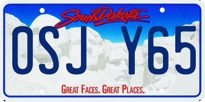 SD license plate 0SJY65