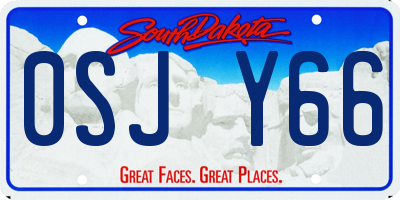 SD license plate 0SJY66