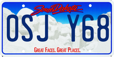 SD license plate 0SJY68