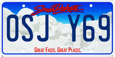 SD license plate 0SJY69