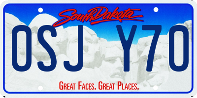 SD license plate 0SJY70