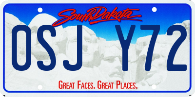 SD license plate 0SJY72