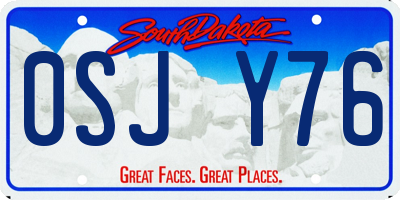 SD license plate 0SJY76