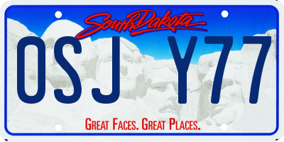 SD license plate 0SJY77