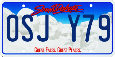 SD license plate 0SJY79