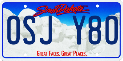 SD license plate 0SJY80