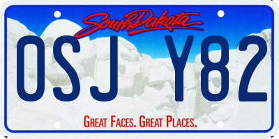 SD license plate 0SJY82