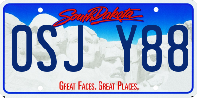 SD license plate 0SJY88