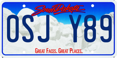 SD license plate 0SJY89