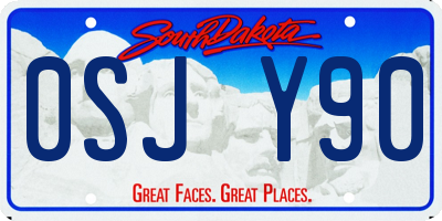 SD license plate 0SJY90