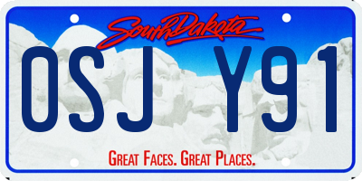 SD license plate 0SJY91
