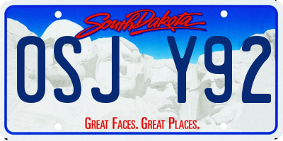 SD license plate 0SJY92