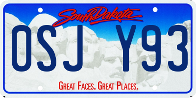 SD license plate 0SJY93