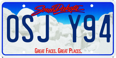 SD license plate 0SJY94