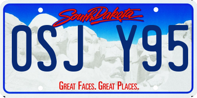 SD license plate 0SJY95