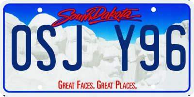 SD license plate 0SJY96