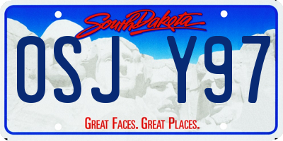 SD license plate 0SJY97