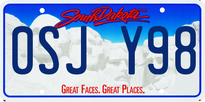 SD license plate 0SJY98