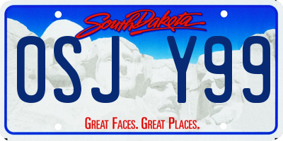 SD license plate 0SJY99