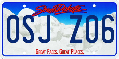 SD license plate 0SJZ06